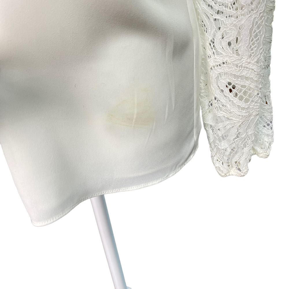 LILLY PULITZER Womens Size Small Keegan Top Style 003168 Coconut White Lace - Picture 4 of 7